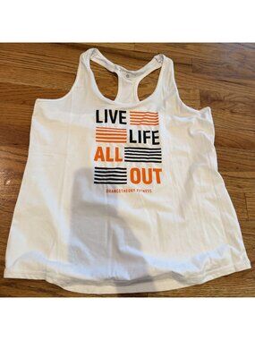 ORANGE THEORY WOMENS WHITE TANK NWOT SMALL / MEDIUM